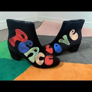 ASOS Peace & Love Suede Ankle Boots